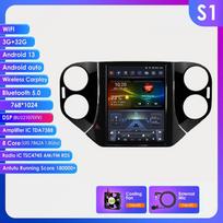 Ossuret Android automobilinė radijo stotelė, skirta VW Volkswagen Tiguan 2007-2016, Multimedia, 9.7 colio vertikalus ekranas, Carplay, Android Auto, GPS, RDS, FM, Išmanusis ekranas S1 8Core 3G 32G