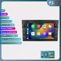 Hizpo Android 14 Automobilio radijas DSP Belaidis Carplay Auto Opel Astra H J 2004 Vectra Vauxhall Antara Zafira Corsa C D Vivaro Meriva Veda B P2CP 4Core 2G 32G