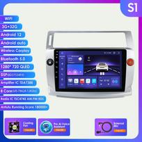 Hizpo 8G+128G 2din Android 12 Car Radio, skirtas Citroen C4 C-Triomphe C-Quatre 2004-2014 Multimedia Video 4G Carplay RDS DSP GPS Navigaion DAB Autoradio S1 8Core 3G 32G AI