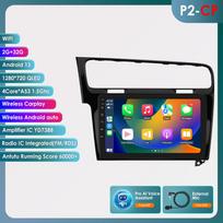 Hizpo Hizpo 10.1 Carplay 4G 2 Din Android 13 Car Radio for Volkswagen Golf 7 2013 - 2017 Black Grey Video Player GPS DSP Intelligent Autoradio RDS P2CP  B 4Core 2G 32G AI