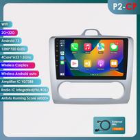 Ossuret 2din Android automobilio radijas Ford Focus 2 2004 - 2011 Exi Auto Automobilio radijas Multimedia vaizdo grotuvas GPS Nav Pagrindinis įrenginys Carplay Išmanusis 4G WIFI P2CP S 4Core 2G 32G