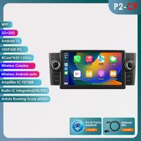 Hizpo 7Inch 2Din Android 13 Car Radio Multimedia Video Player for Jeep Grand Cherokee Dodge Chrysler Wrangler Navigation GPS Intelligent RDS Carplay P2CP 4Core 2G 32G AI