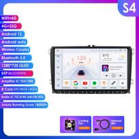 Hizpo Carplay 4G 9 colių 2Din Android 13 Automobilinis multimedijos grotuvas Volkswagen Skoda Octavia Golf 5 6 Touran Passat Polo Jetta Išmanusis Autoradio S4 8Core 4G 32G