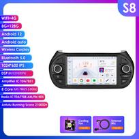 Ossuret Intelligent Carplay 4G RDS 7'' 7862 AI 2din Android 13 Car Radio for Fiat Fiorino /Citroen Nemo / Peugeot Bipper GPS Multimedia Video Player S8 8Core 8G 128G
