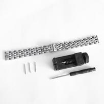 Pakeičiama apyrankė moteriškam laikrodžiui Nerūdijančio plieno drugelio sagtelė Solidus plieninis dirželis 15mm watch strap width sidabras
