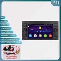 Automobilių radijas Hizpo 1G+16G 2din 7'' Android AutoRadio GPS skirtas Ford Mondeo S-max Focus C-MAX Galaxy Fiesta tranzit Fusion Connect kuga Multimedia Navigation 4Core 1G 16G NOCARPLAY sidabras