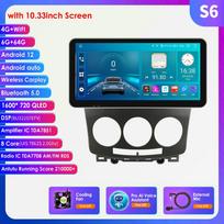 Hizpo 9'' 10,33 colio 2 din Android Autoradio GPS, skirtas Mazda 5 Mazda5 2005–2010 Automobilių radijo multimedijos vaizdo grotuvas Carplay Auto 4G išmanusis ekranas S6 8Core 6G 64G AI