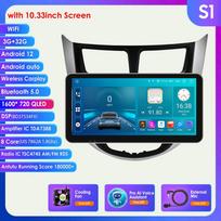 „Android 12“ automobilinis radijas, skirtas „Hyundai Solaris Verna Accent 1“, 2010–2016 m. „Intelligent Screen Multimedia Video Player Navigation GPS 2Din 4G DSP Head Unit“ S1 8Core 3G 32G AI
