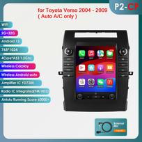 Ossuret 9.7 7862 Android 13 Autoradio Toyota Verso 2004-2009 Multimedia grotuvui 4G Carplay GPS navi Stereo 7862 Galvos blokas Jutiklinis ekranas GPS DSP WIFI P2CP 4Core 2G 32G