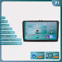 Hizpo Carplay 4G 9 colių 2Din Android 13 Automobilinis multimedijos grotuvas Volkswagen Skoda Octavia Golf 5 6 Touran Passat Polo Jetta Išmanusis Autoradio P1 4Core 1G 32G AI