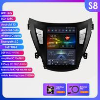 Hizpo Carplay 4G 9.7 Tesla Style Screen 2Din Android 13 Car Radio for Hyundai Elantra Avante I35 2011-2013  Multimedia Video GPS Intelligent Screen S8 8Core 8G 128G