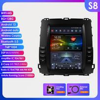 Carplay 4G 9.7 Tesla stiliaus ekranas Android 13 automobilio radijas, skirtas Toyota Land Cruiser Prado 120 2002–2009 Lexus GX470 intelektualaus ekrano daugialypės terpės vaizdo įrašas S8 8Core 8G 128G