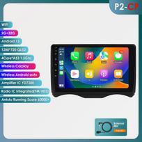 Hizpo Carplay 4G 2Din Android 13 Automobilinis radijas Citroen C2 2002 - 2006 Citroen C3 Multimedijos vaizdo grotuvas Išmanusis ekranas GPS DSP WIFI Automagnetola SWC P2CP 4Core 2G 32G