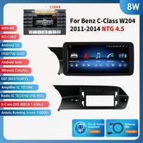 Ossuret 10.25  Carplay Android 13 Automobilio radijas Bluetooth Mercedes Benz W204/S204 C-klasei NTG 4.0 4.5 2008-2014 automobilio išmaniosios sistemos multimedija 8W 8G 128G,AI