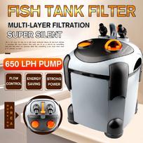 650LPH Akvariumo Išorinis Žuvų Bakelio Kasetinis Filtravimo Įrenginys Aqua Žuvų Bakelio Filtravimui su Įsiurbimo Išleidimo Žarna Augintinis 9.3W CF-300 black