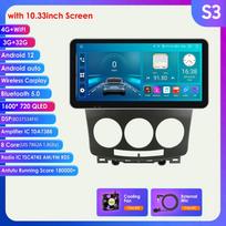 Hizpo 9'' 10,33 colio 2 din Android Autoradio GPS, skirtas Mazda 5 Mazda5 2005–2010 Automobilių radijo multimedijos vaizdo grotuvas Carplay Auto 4G išmanusis ekranas S3 8Core 3G 32G
