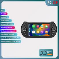 Hizpo 7'' 7862 AI 2din Android 13 Automobilio radijas Fiat Fiorino /Citroen Nemo / Peugeot Bipper automobiliams GPS Multimedia Vaizdo grotuvas Išmanusis DVR Carplay 4G RDS P2CP 4Core 2G 32G