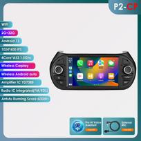Ossuret Intelligent Carplay 4G RDS 7'' 7862 AI 2din Android 13 Car Radio for Fiat Fiorino /Citroen Nemo / Peugeot Bipper GPS Multimedia Video Player P2CP 4Core 2G 32G AI