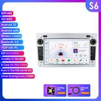 Hizpo Android 14 Automobilio radijas DSP Belaidis Carplay Auto Opel Astra H J 2004 Vectra Vauxhall Antara Zafira Corsa C D Vivaro Meriva Veda S S6 8Core 6G 64G