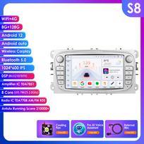 HIZPO Ford/Focus/S-Max/Mondeo 9/GalaxyC-Max Automobilio Radijas Multimedia Vaizdo Grotuvas Navigacija GPS Išmanusis Android 13 BE DVD 2din 2 din 2.5D USB S S8 8Core 8G 128G AI