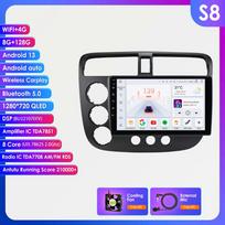 Hizpo Android Carplay Auto Car Radio Multimedia Player for Honda Civic 7 2000-2006 Navigation Autoradio GPS Stereo 2din HeadUnit Intelligent Screen S8 8Core 8G 128G