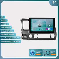 „HIzpo Autoradio 2Din Android 13“ automobilinis radijas, skirtas „Honda Civic 2006–2011“ daugialypės terpės vaizdo grotuvas GPS navigacija RDS 4G „Carplay“ galvos blokas „Carplay“ P1 4Core 1G 32G AI