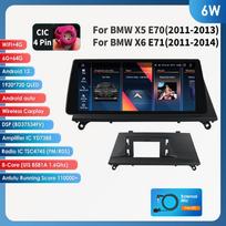Ossuret 10.25  Carplay Android 13 Autoradio skirta BMW X5 E70 X6 E71 CCC CIC automobilio išmaniųjų sistemų radijas GPS navigacija Stereo DSP SWC Bluetooth pagrindinis įrenginys 6W 6G 64G