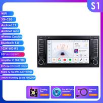 Ossuret  Carplay 4G BT Intelligent 2din Android 13 Car Radio Multimedia Video Player for VW Volkswagen Touareg 2004 - 2011 Transporter Navigation GPS S1 8Core 3G 32G AI