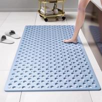 Anti-slip Rubber Bath Mat for Bathroom, Shower & Toilet - Newcomer Special Offer 46x79 cm šviesiai mėlyna spalva