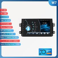 Ossuret Carplay 4G 9'' 6G+128G 2din Android automobilio radijas Suzuki SX4 2006-2013 Fiat Sedici 2005-2014 multimedia vaizdo grotuvui Išmanusis ekranas RDS W7 8Core 6G 128G