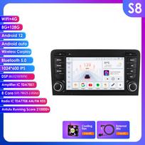 Ossuret 8 branduolių DSP automobilio multimedijos grotuvas, skirtas RS3 Sportback A3 8P S3 2003-2013, su Carplay 4G Autoradio RDS GPS BT 4G-LTE WiFi AI išmania navigacija S8 8Core 8G 128G