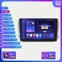 Carplay 2 Din Android 12 Car Multimedia Player Peugeot 208 2008 Series 2012-2018 Navigation GPS AutoRadio Stereo DSP BT SWC DVR kamera Bluetooth DAB S2 8Core 4G 32G