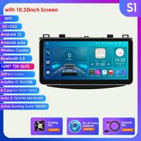 Hizpo 9'' 10,33 colio 2 din Android Autoradio GPS, skirtas Mazda 3 Mazda3 2011–2013 Automobilių radijas Multimedijos vaizdo grotuvas Sumanus ekranas Carplay Auto 4G S1 8Core 3G 32G AI