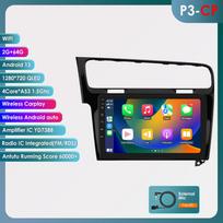 Hizpo Hizpo 10.1 Carplay 4G 2 Din Android 13 Car Radio for Volkswagen Golf 7 2013 - 2017 Black Grey Video Player GPS DSP Intelligent Autoradio RDS P3CP  B 4Core 2G 64G