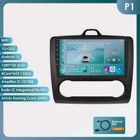 Ossuret 2din Android automobilio radijas Ford Focus 2 2004 - 2011 Exi Auto Automobilio radijas Multimedia vaizdo grotuvas GPS Nav Pagrindinis įrenginys Carplay Išmanusis 4G WIFI P1  B 4Core 1G 32G