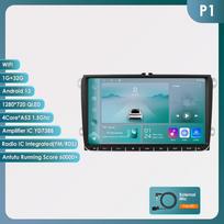 Ossuret Carplay 4G 9 colių 2Din Android 13 Automobilio multimedijos grotuvas Volkswagen Skoda Octavia Golf 5 6 Touran Passat Polo Jetta Išmanusis Autoradio P1 4Core 1G 32G