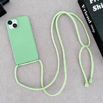 Kryžinė apyrankė-dirželis Skysto silikono dėklas iPhone 16 Plus 11 12 Mini 17 15 14 13 Pro Max 17 Air Kaklo dirželis Minkštas dangtelis For iPhone 17ProMax