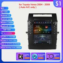 Hizpo 9.7 Tesla Style Carplay 4G 2Din Android 13 Automobilinis Radijas Toyota Verso 2004-2009 Automobilinis Multimedijos Vaizdo Grotuvas Išmanusis Ekranas GPS DSP WIFI S1 8Core 3G 32G AI