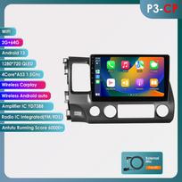 Ossuret  Autoradio 2Din Android 13 Car Radio for Honda Civic 2006 - 2011 Multimedia Video Player GPS Navigation RDS 4G Carplay Head Unit  Bluetooth FM P3CP 4Core 2G 64G