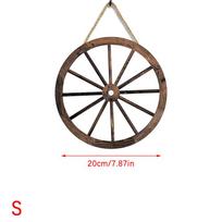 1 vnt. Mediniai vežimėlio ratai Dekoratyviniai mediniai ratai Senovinio Vakarų stiliaus vežimėlio ratai Dekoracija Vintage Rustic Sienos pakabinamas Medinis vežimėlio ratas