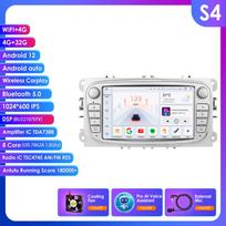 HIZPO Ford/Focus/S-Max/Mondeo 9/GalaxyC-Max Automobilio Radijas Multimedia Vaizdo Grotuvas Navigacija GPS Išmanusis Android 13 BE DVD 2din 2 din 2.5D USB S S4 8Core 4G 32G AI