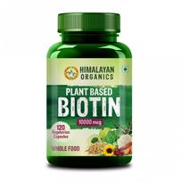 Biotinas (120 lašų, ​​10 000 mcg), Biotinas, Himalajų organika 120 cap