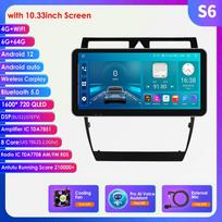 8G+128G DSP IPS Carplay 2 Din Android radijas, skirtas A6 C5 1997–2004 S6 RS6 AI Voice 4G-LTE automobilinis daugialypės terpės GPS 2 din išmanusis ekranas RDS Autoradio S6 8Core 6G 64G AI