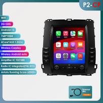 Carplay 4G 9.7 Tesla stiliaus ekranas Android 13 automobilio radijas, skirtas Toyota Land Cruiser Prado 120 2002–2009 Lexus GX470 intelektualaus ekrano daugialypės terpės vaizdo įrašas P2CP 4Core 2G 32G