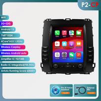 Carplay 4G 9.7 Tesla stiliaus ekranas Android 13 automobilio radijas, skirtas Toyota Land Cruiser Prado 120 2002–2009 Lexus GX470 intelektualaus ekrano daugialypės terpės vaizdo įrašas P2CP 4Core 2G 32G AI