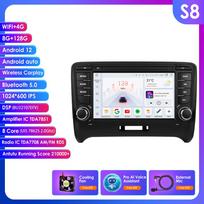 Ossuret RDS Automobilio radijas TT MK2 8J 2006 - 2014 m. Android Multimedijos vaizdo grotuvas Navigacija GPS Carplay QLED Išmanusis lietimui jautrus ekranas Automobilio stereo sistema 8G S8 8Core 8G 128G AI