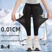 Ice Silk Ultra-Thin High Waist Leggings for Women - Summer Barbie Shark Yoga Pants XL (recommended for 160-200 jin)