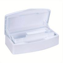 Balta/Juoda Plastikinė Sterilizavimo Dėžutė Nagų Įrankiams , 003#