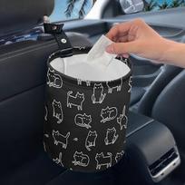 Automobilio šiukšliadėžė su katės dizainu