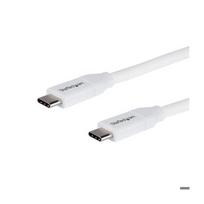 USB-C į USB-C STARTECH - 2m - Power Delivery 5A - Baltas